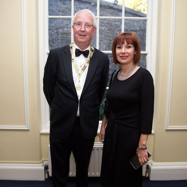 Law Society President Michael Quinlan with Culture Minister Josepha Madigan style=