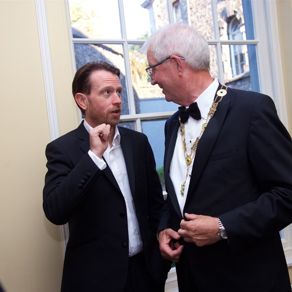 President Michael Quinlan chats to Irish Independent Legal Affairs Editor Shane Phelan style=