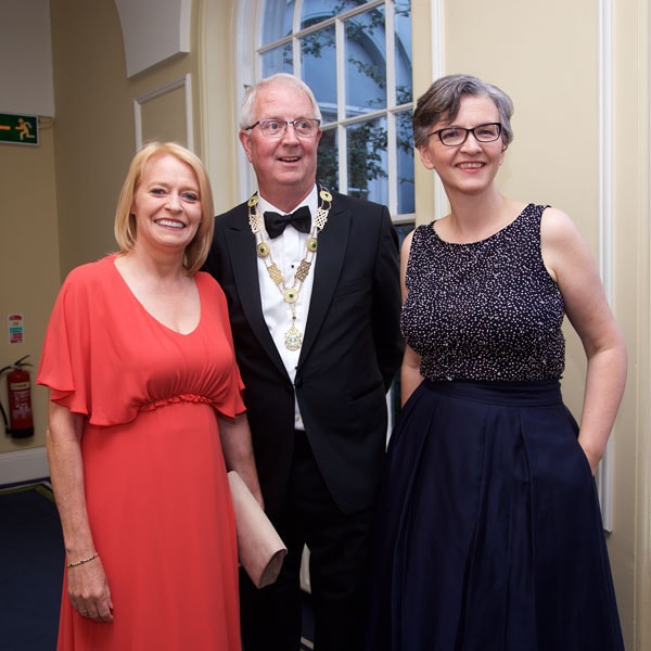 Law Society Deputy Director General Mary Keane with junior Vice President Michelle Ní Loinsigh and President Michael Quinlan style=