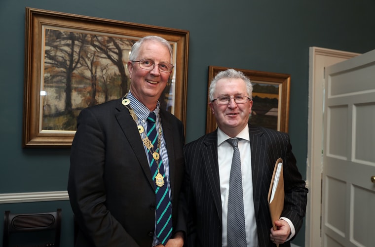 Law Society President Michael Quinlan with Attorney General Seamus Woulfe style=