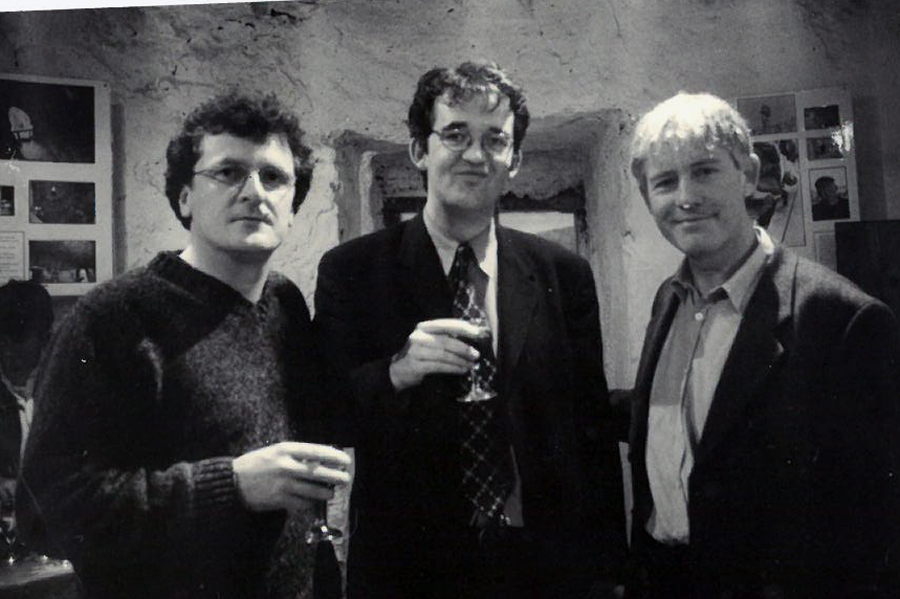 BLS committee member and senior counsel Peter Ward, solicitor Michael Kennedy, and senior counsel Ercus Stewart attending Burren Law School in 1998 style=