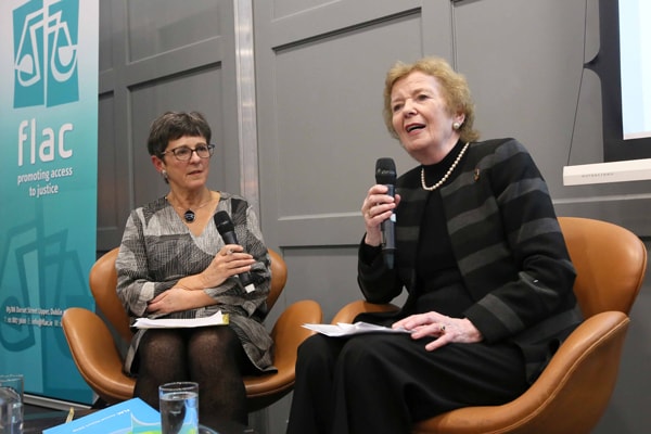 Doireann Ni Bhriain and Mary Robinson style=