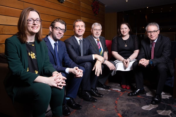 ICMA council members Yvonne Joyce, Aidan Kirrane, Ronan McGoldrick, and speakers Philip Fagan, NTMA, Louisa Meehan, Woodview HRM and Pearse Sreenan, SC  style=