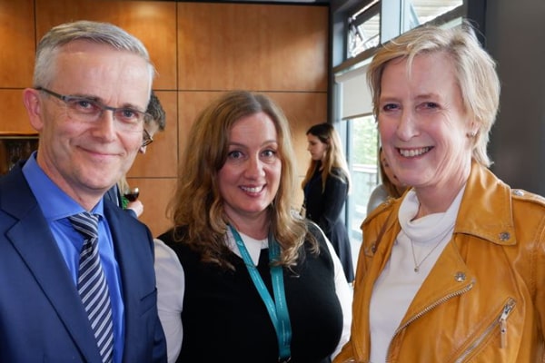 Commissioner Raymond Byrne of the Law Reform Commission with Ciara Carberry, Department of Justice and Finola Flanagan, former Commissioner of the LRC and former Director General, Attorney General's office style=