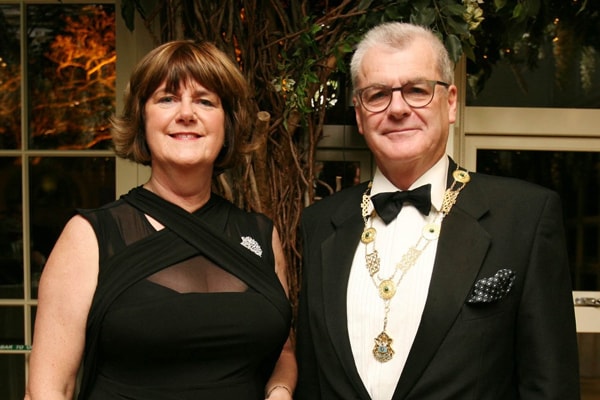 Judge Mary Dorgan with her brother Law Society President Patrick Dorgan style=