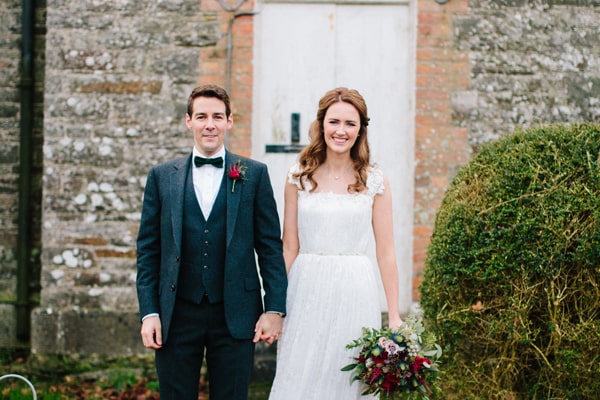 Happy couple pictured at the Bellingham Estate style=