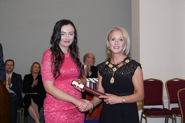 Law Society of Ireland Michele O'Boyle with Caitriona Nic Bhloscaidh style=