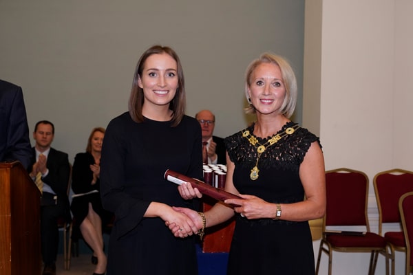 President of the Law Society of Ireland Michele O'Boyle with Claire Murnane style=