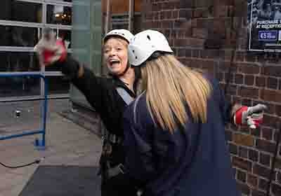 Law Society's Mary Keane abseils down Smithfield chimney