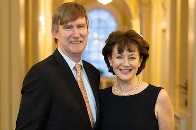 Former DG Ken Murphy and his wife Yvonne style=