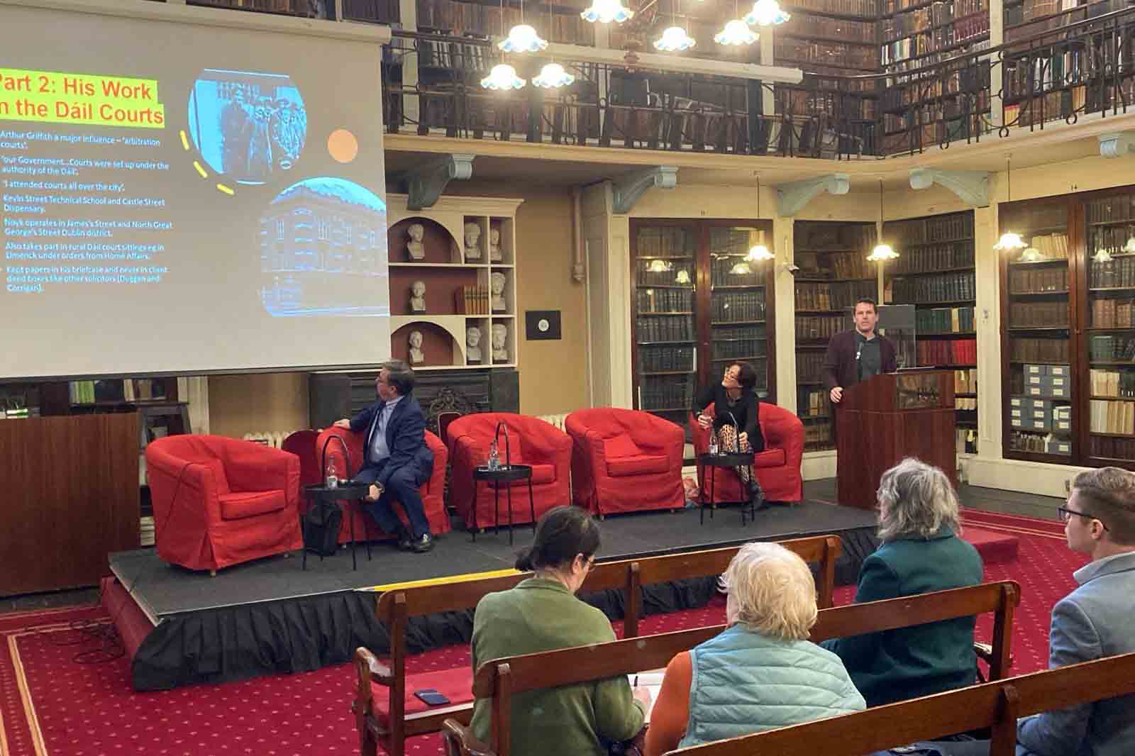 Dr Barry Whelan represented Law Society at recent Royal Irish Academy history lecture  style=