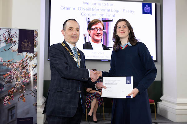 Gráinne O’Neill Memorial Legal Essay Competition prize-giving for transition-year students style=