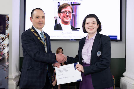 Gráinne O’Neill Memorial Legal Essay Competition prize-giving for transition-year students style=