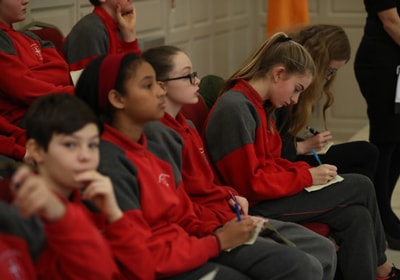 Schoolchildren stage mock trial at Blackhall Place