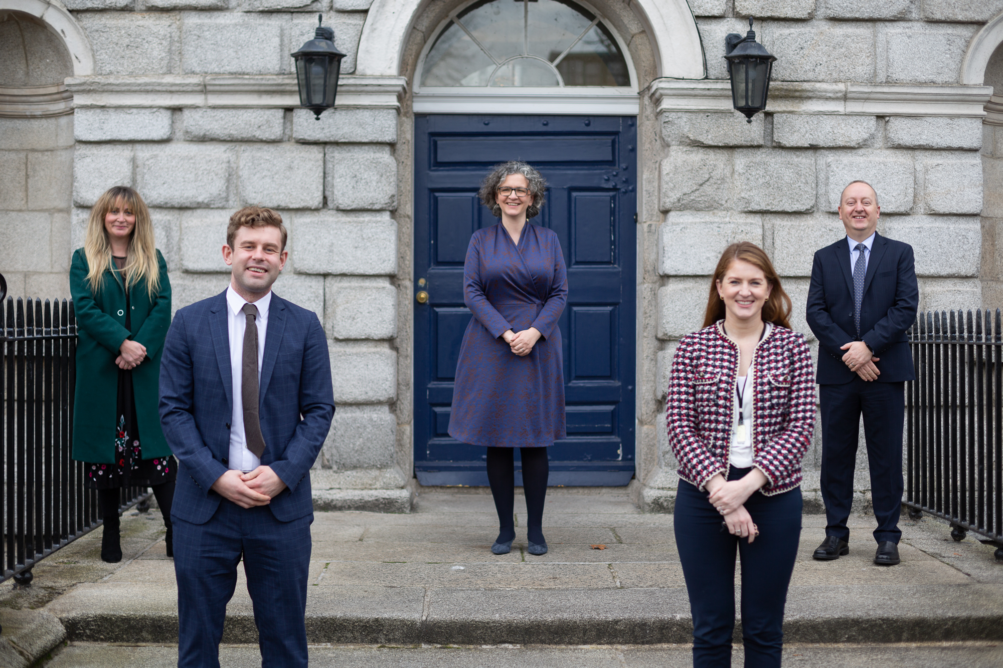 Charlotte Kavanagh, Hope Foundation, Michelle Ní Longáin, Law Society President, Pat Doyle, Peter McVerry Trust. Fiachra Macelhattom & Ciara Ryan, Maples Group